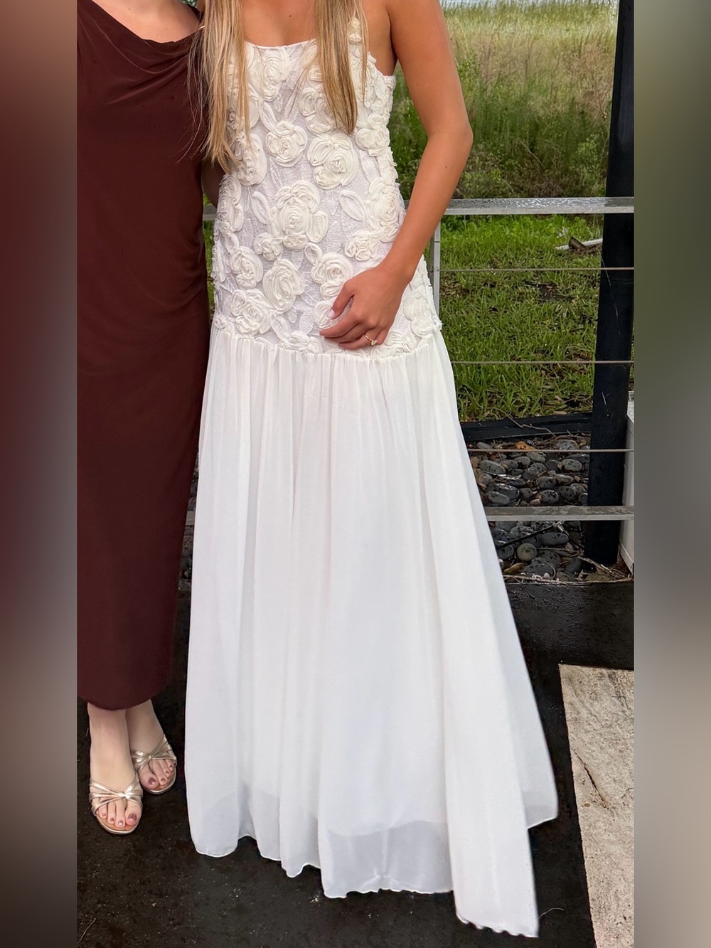Women's White Floral Dress